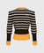 KANDINI Striped Knit With Puff Sleeve - Brown