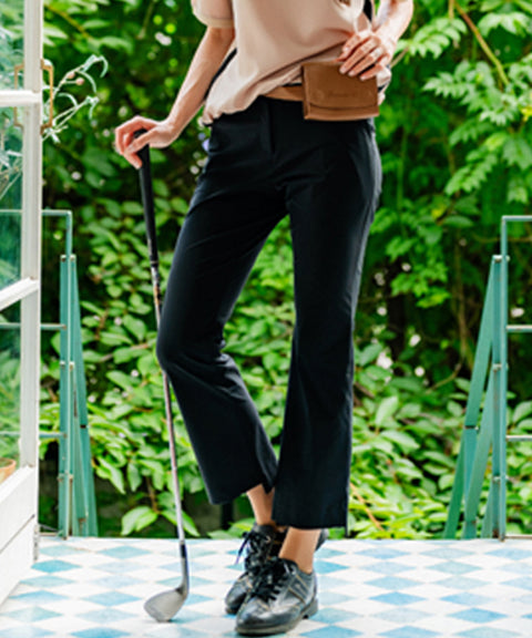 [Warehouse Sale] BENECIA 12 Cool Feeling Unbalanced Bootcut - Black
