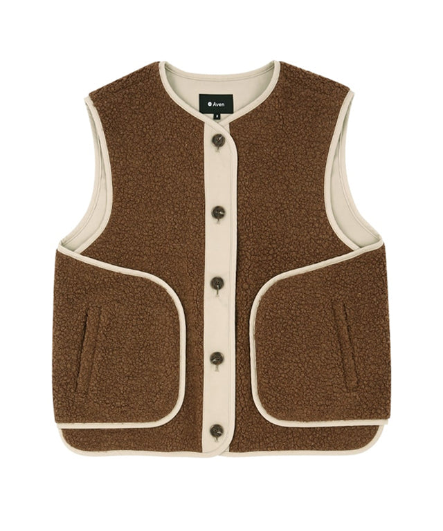 AVEN Women's Wool Sharing Vest - Brown