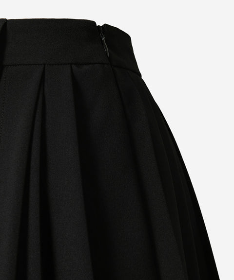 OBER Golf Pocket Pleated Wrap Skirt - Black