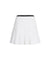 CREVE NINE: Logo Swing Pleated Skirt - White