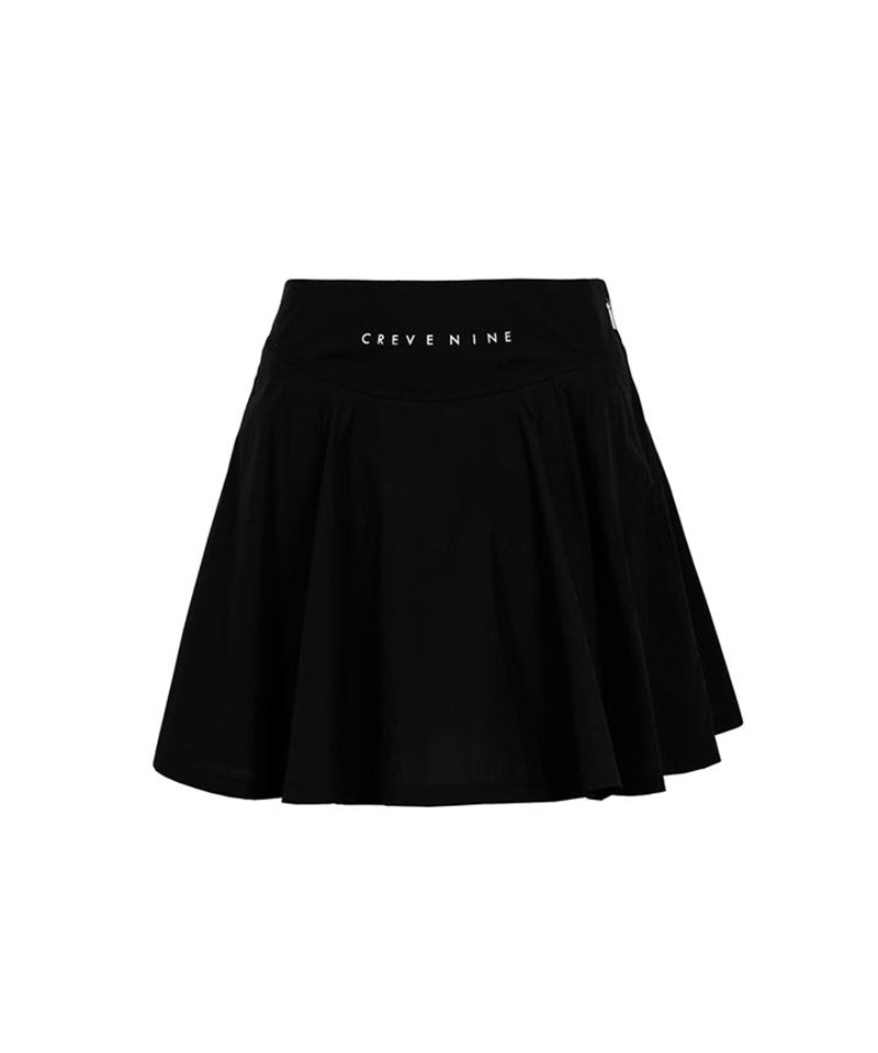 CREVE NINE: Double Balloon Skirt - Black