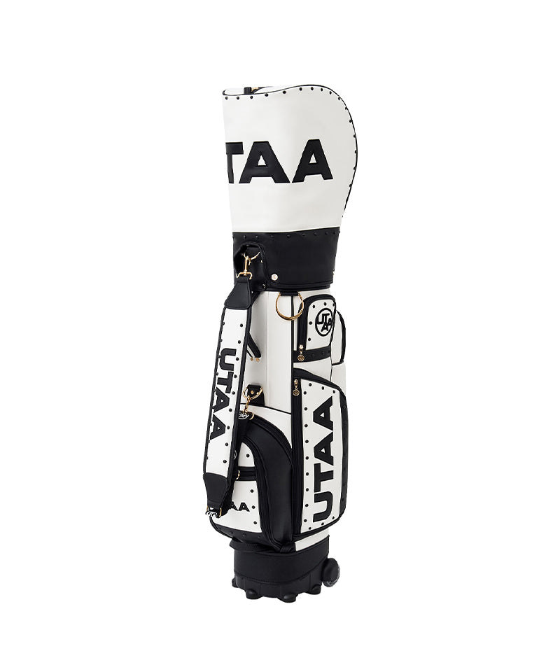 UTAA Emblem Cubic Color Stud Caddie Bag - White