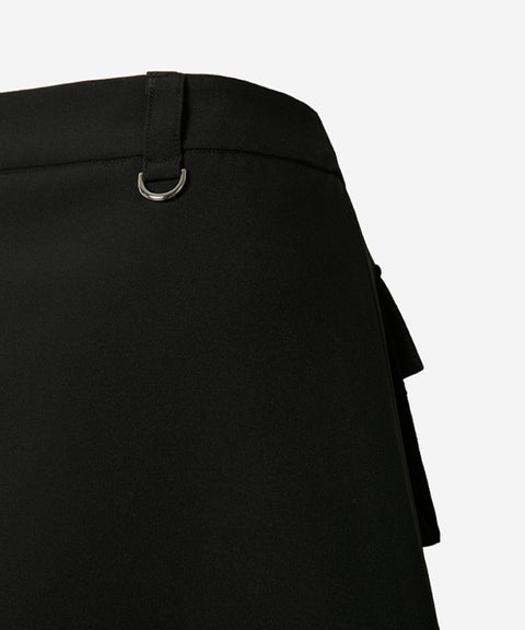 OBER Golf Pocket Pleated Wrap Skirt - Black