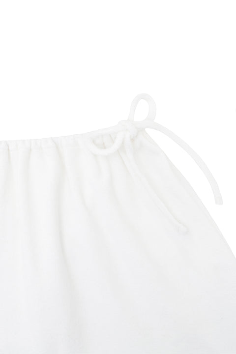 PIV'VEE Terry Cover Up Skirt - Cloud White