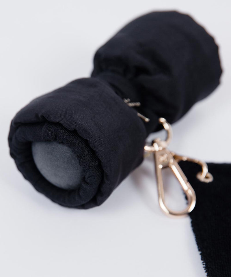 CREVE NINE: Ribbon Towel Ball Case - Black