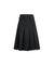 CREVE NINE: Slit Warm Pleated Skirt - Charcoal