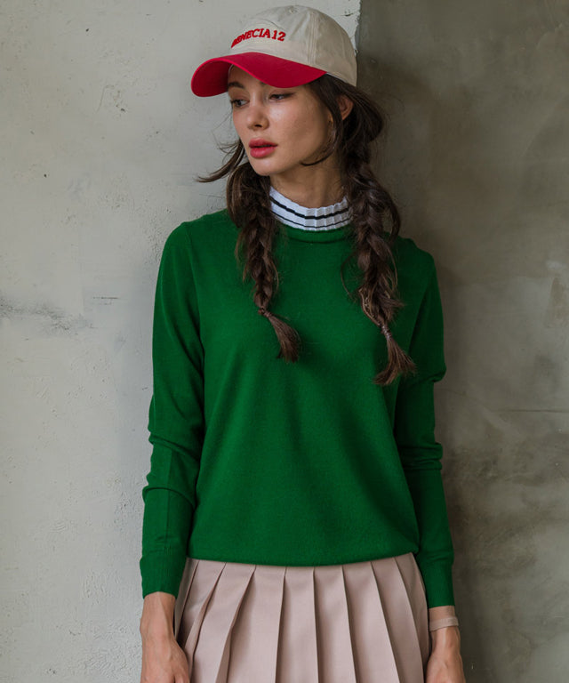 BENECIA 12 Stella Pleated Knit - Green