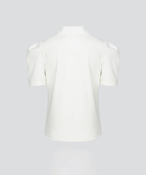KANDINI Polo Shirts With Puff Sleeve / Short - White