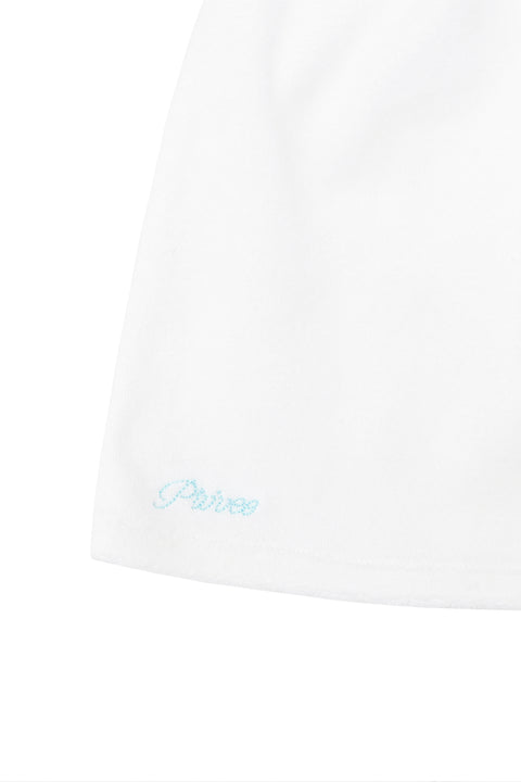 PIV'VEE Terry Cover Up Skirt - Cloud White