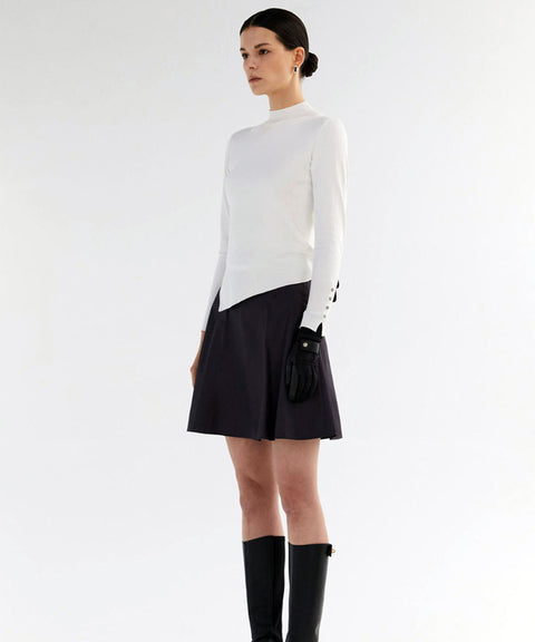 Anell Golf Classic Slim Knit Top - Ivory