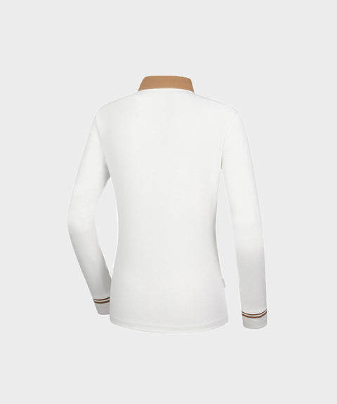 WideAngle: Co Waggle Pocket Point Polo T-Shirt L - Off-White