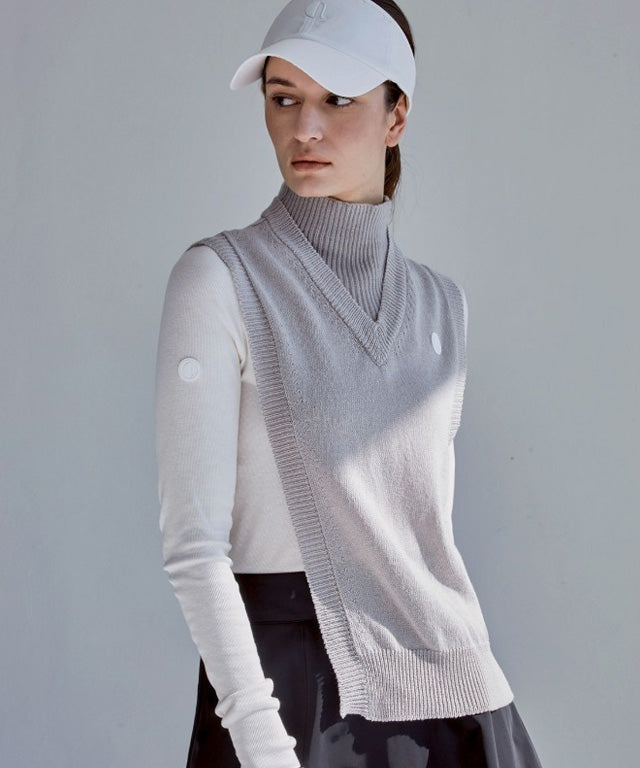Anell Golf Slit Vest - Gray
