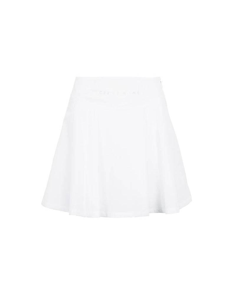 CREVE NINE: Double Balloon Skirt - White