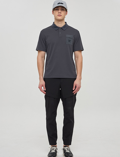 [Warehouse Sale] Men Pocket Detail Short T-Shirt - D/Gray