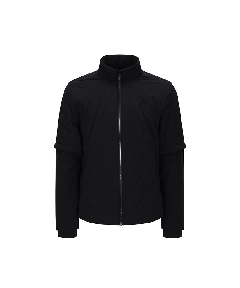 ANEW Golf Men Quilting Logo Point JK - Black