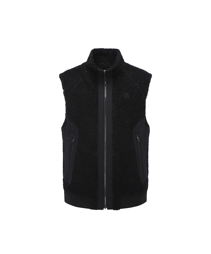ANEW Golf Men Incision Fleece VT - Black