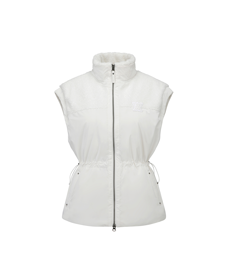 ANEW Golf Women Material Mix Down Goose Down Vest - Ivory