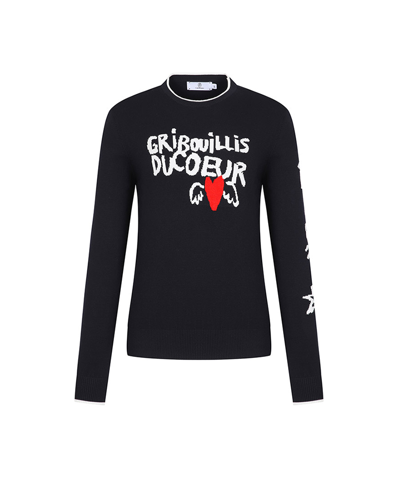 Castelbajac Women's Lettering Point Sweater - Navy