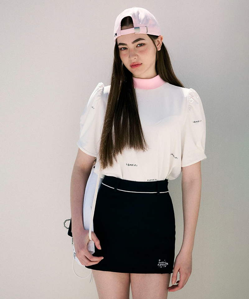 KANDINI Breezy Mock Neck Tee - Pink