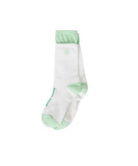 POSHERD Color Block Layered Crew Socks - Ice Mint