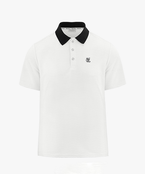 FAIRLIAR Men's Jacquard Short Sleeve T-Shirt - White