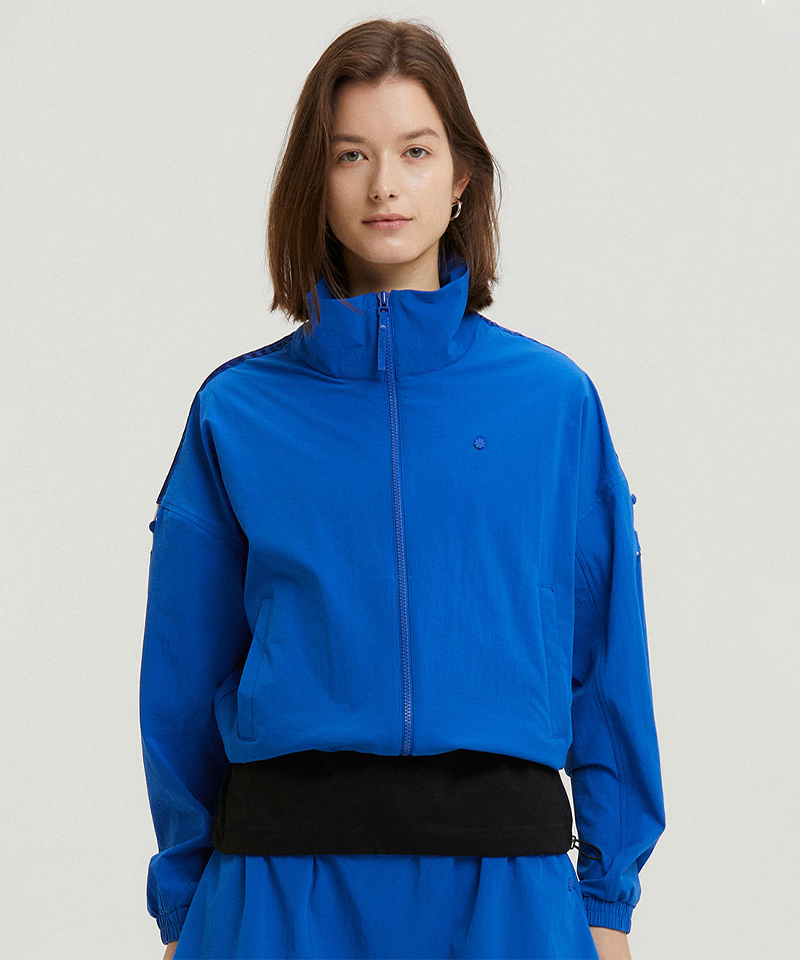 AVEN Flor High Neck Windbreaker - Blue