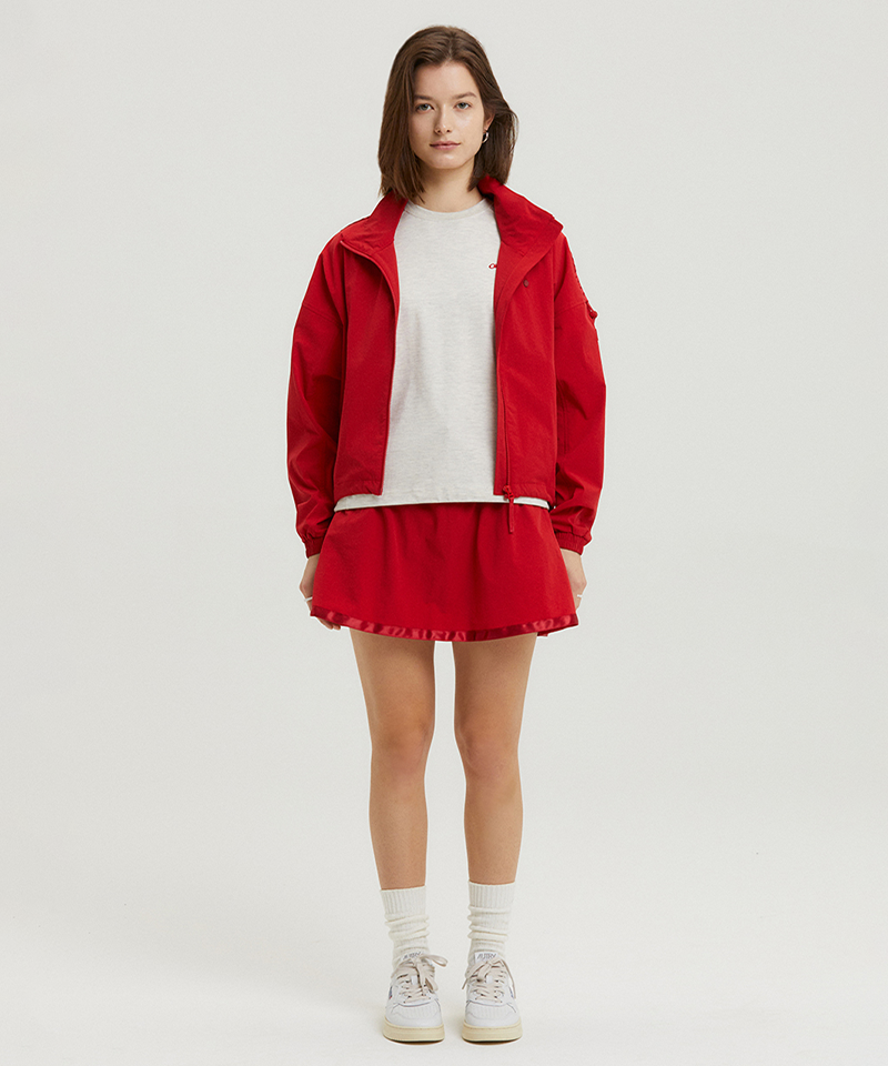 AVEN Flor String Flare Skirt - Red