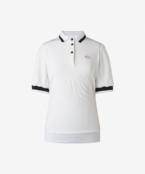GFJ Golf Women's Pleated Polo - White