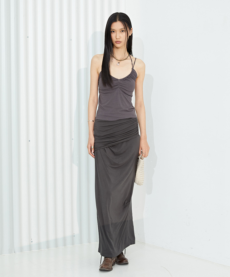 Monday Flow Jersey Fluid Skirt - Charcoal Grey