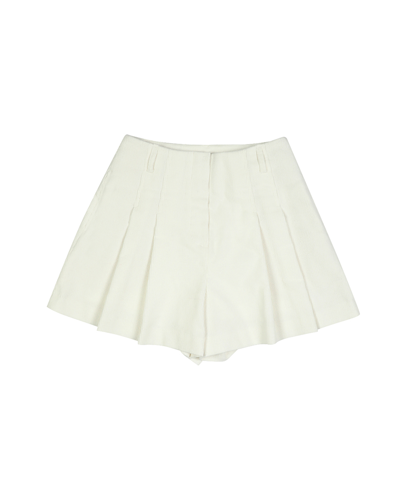 Monday Flow Women's Corduroy Culotte Pants - White