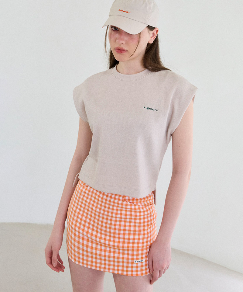 KANDINI Pigment Slit Sleeveless - Beige