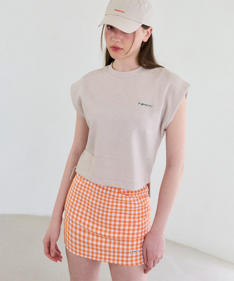 KANDINI Pigment Slit Sleeveless - Beige