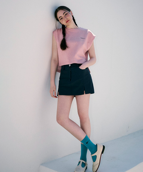 KANDINI Pigment Slit Sleeveless - Light Pink