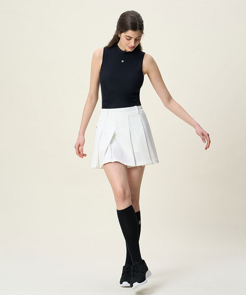 [Warehouse Sale] FORDI Pocket Pleated Skirt - White