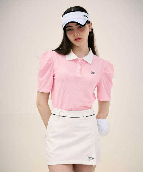 KANDINI Polo Shirts With Puff Sleeve / Short (Summer Ver.) - Pink