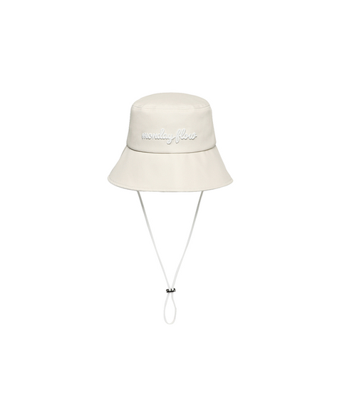 Monday Flow Ponytail Bucket Hat - Light Beige