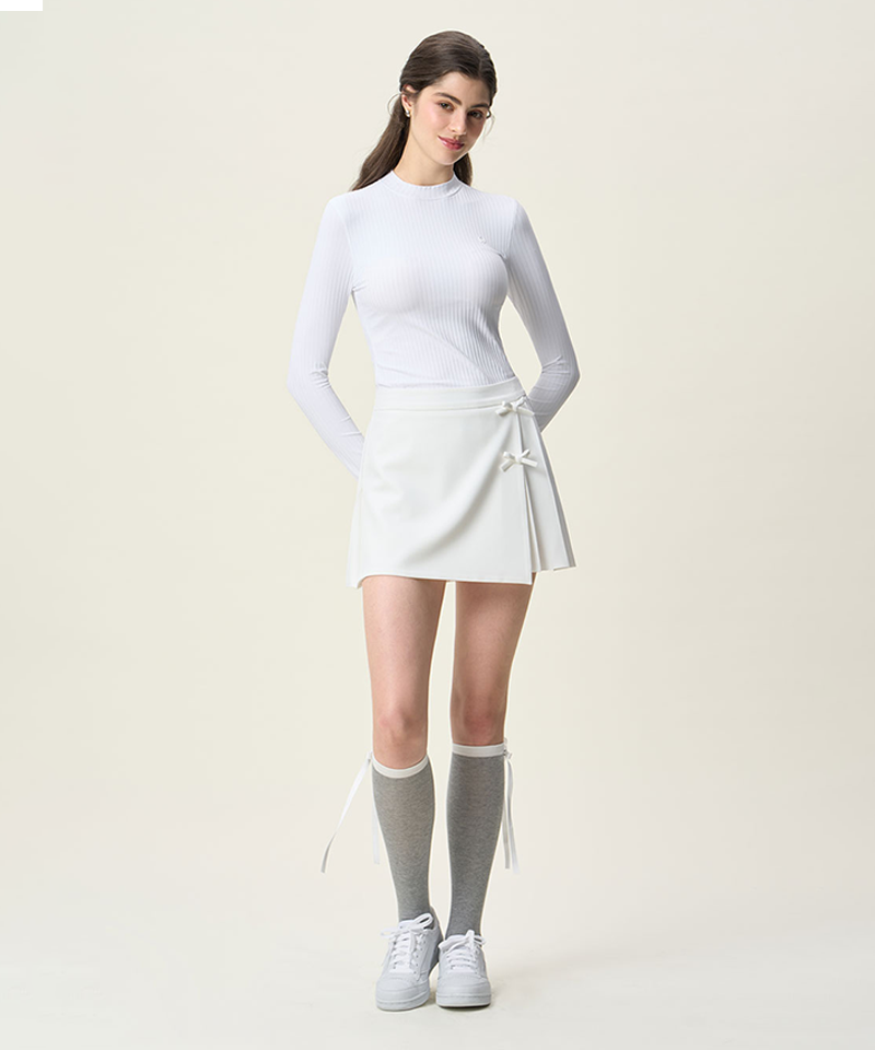 FORDI Ribbon Knee Socks - Gray