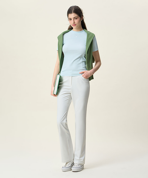 FORDI Signature Bootcut Long Pants - White