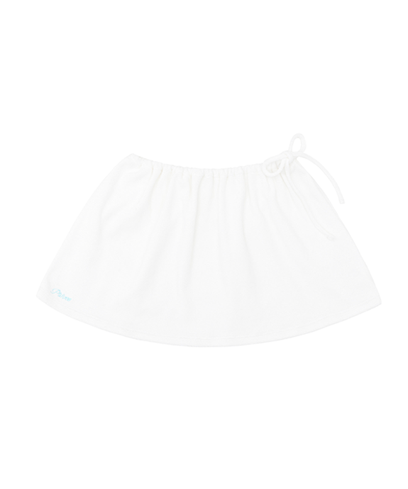 PIV'VEE Terry Cover Up Skirt - Cloud White