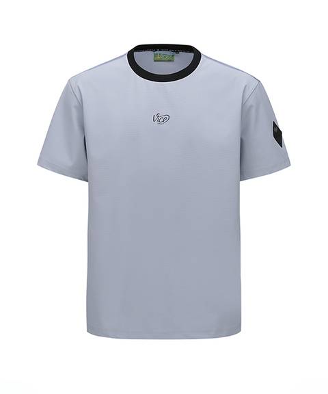 Vice Golf Atelier Men Woven Mixed Short T-Shirt - Light Grey