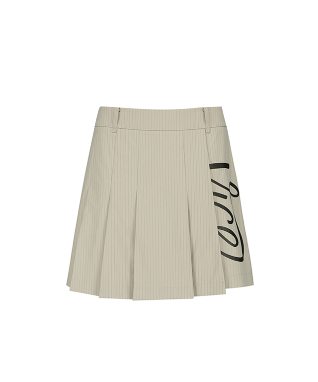 Vice Golf Atelier Women Big logo Wrap Pleat Half Pants - Beige