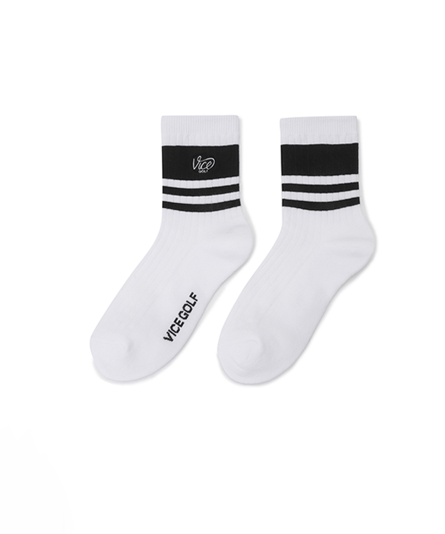 Vice Golf Atelier Color Line Crew Socks - Black