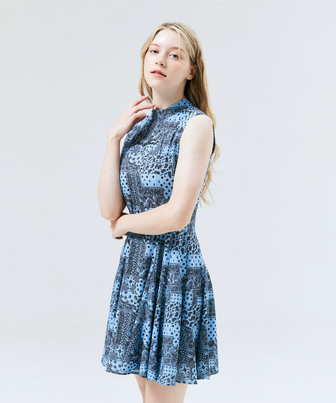 HENRY STUART Women's Paisley Dress - Blue