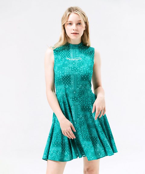 HENRY STUART Women's Paisley Dress - Green