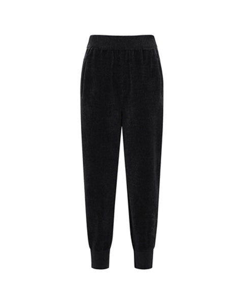 Women's Chanille Knit Jogger PT - Black
