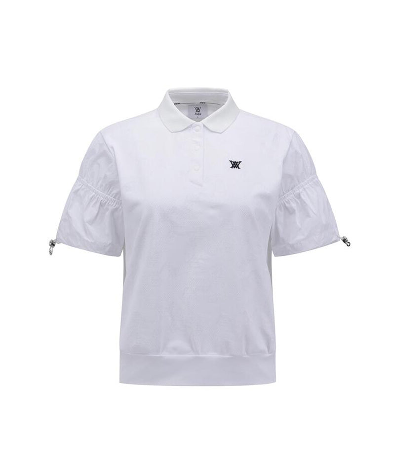 ANEW Golf Women's SM Jacquard Hybrid Short T-Shirt - White