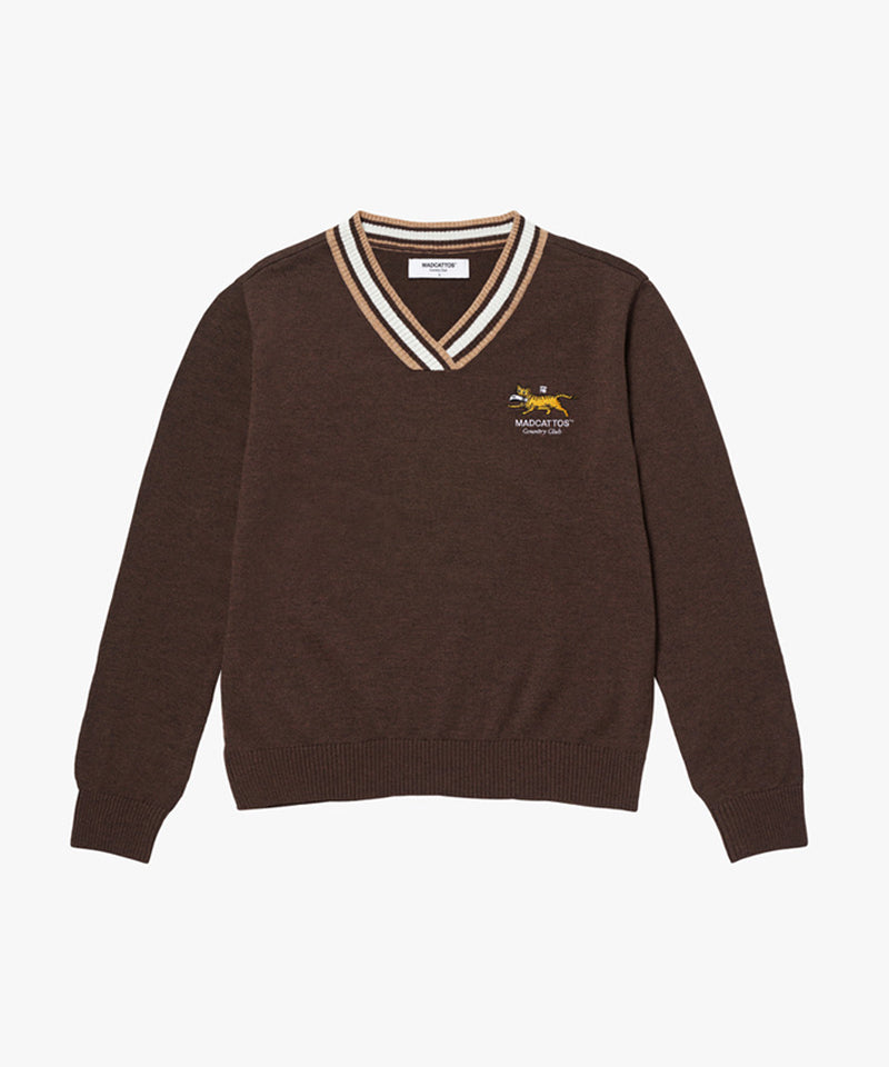 MCC W V-Neck Sweater - Brown