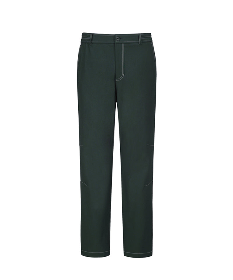 Men's Stitch Point Straight Long Pants - Green