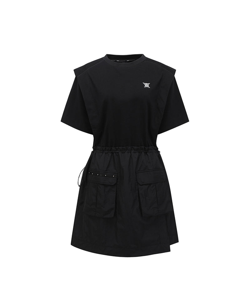 ANEW Golf Women's Jersey Mix One Piece - Black
